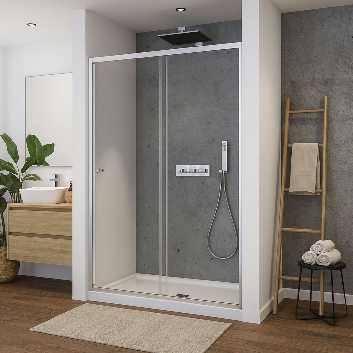 DUSCHY - Mampara eko corredera frontal 140x190 cm