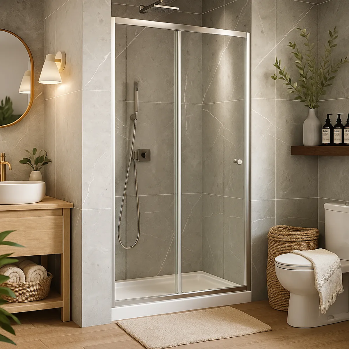 DUSCHY - Mampara eko corredera frontal 130x190 cm