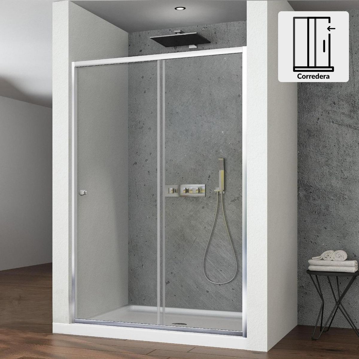 DUSCHY - Mampara eko corredera frontal 150x190 cm