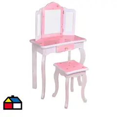 KIDSCOOL - Tocador Princess Infantil 60x97x28 cm Rosado Desde 3 años
