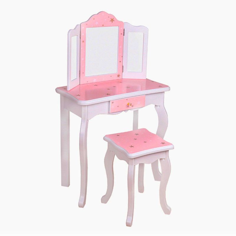 KIDSCOOL - Tocador Princess Infantil 60x97x28 cm Rosado Desde 3 años
