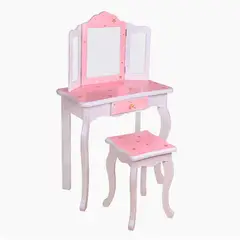 KIDSCOOL - Tocador Princess Infantil 60x97x28 cm Rosado Desde 3 años
