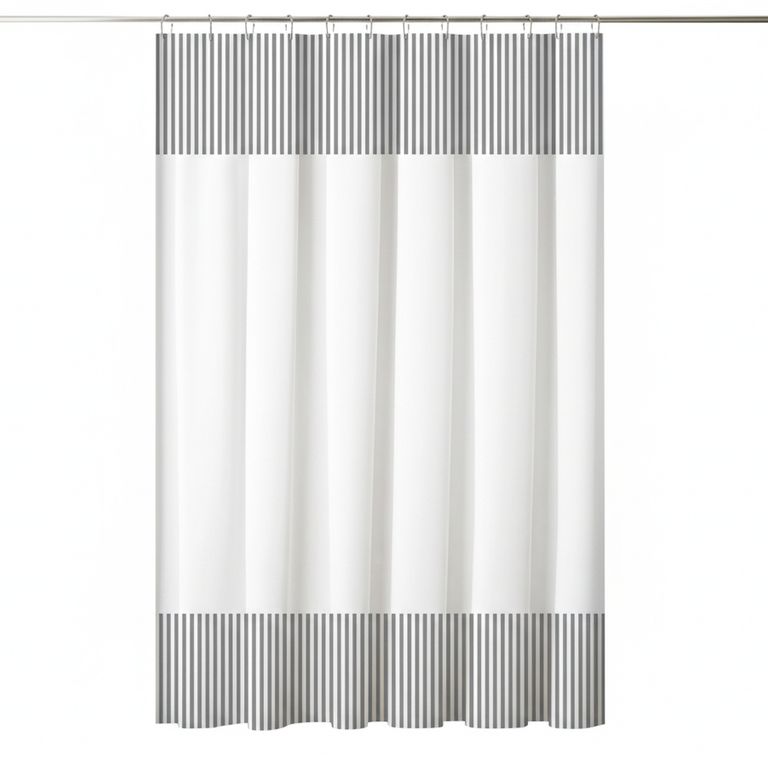 Cortina lineas grises 180x180 cm