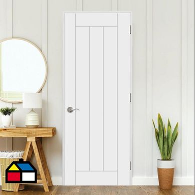Puerta Interior HDF 60x200 cm Armonia Prepintado Blanco