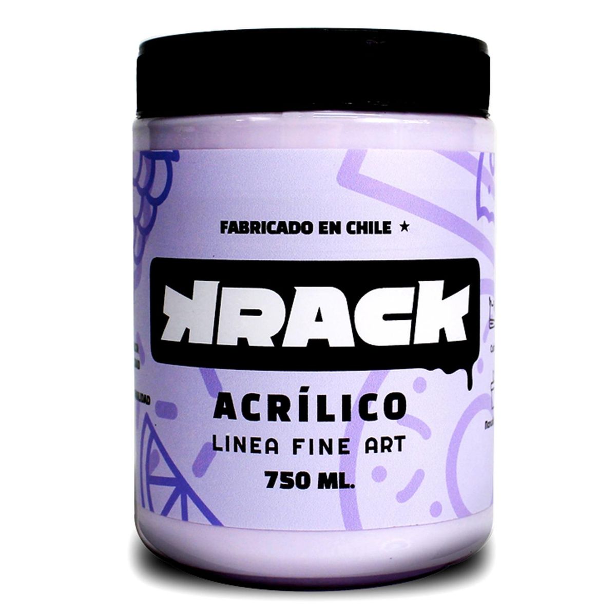 KRACK - Pintura Acrílica Pastel x Daniel´s Morado Barra Mora 0.75 l