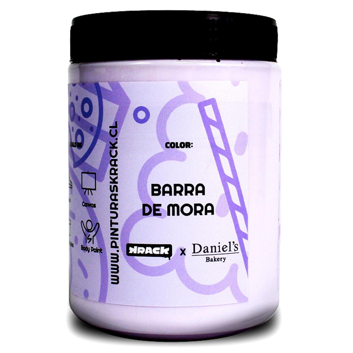 KRACK - Pintura Acrílica Pastel x Daniel´s Morado Barra Mora 0.75 l