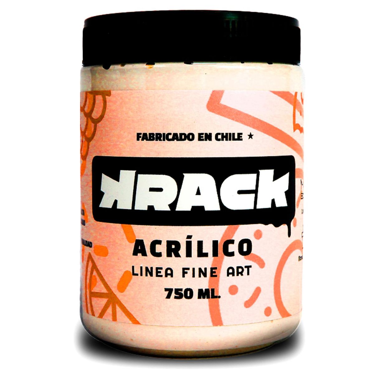 KRACK - Pintura Acrílica Pastel x Daniel´s Naranjo Toffee 0.75 l