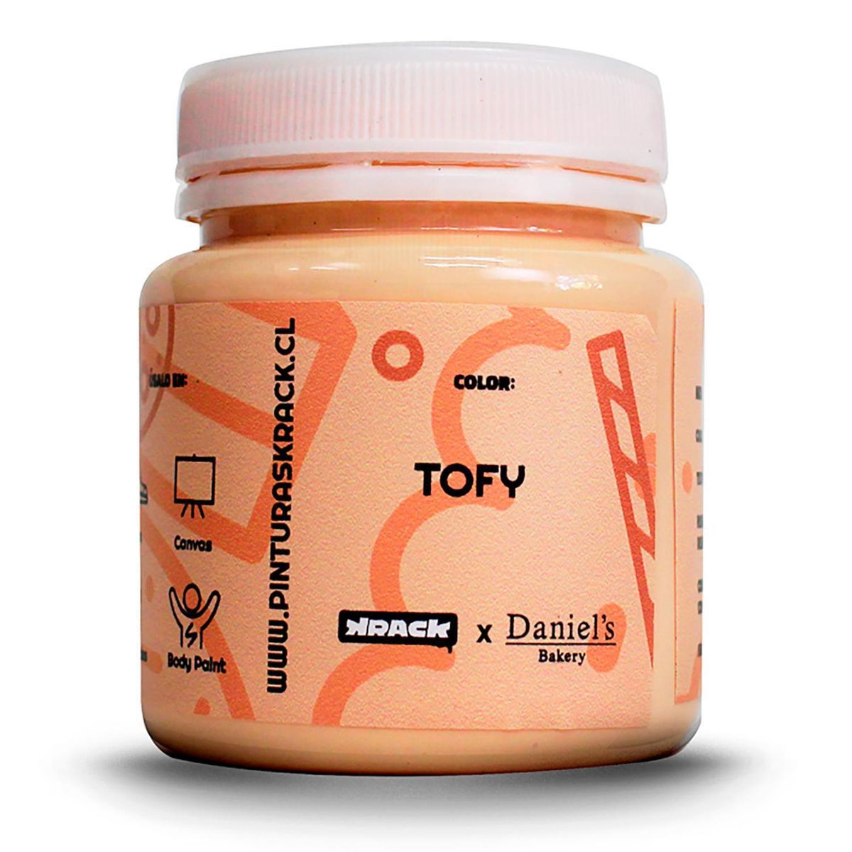 KRACK - Pintura Acrílica Pastel x Daniel´s Naranjo Toffee 0.25 l