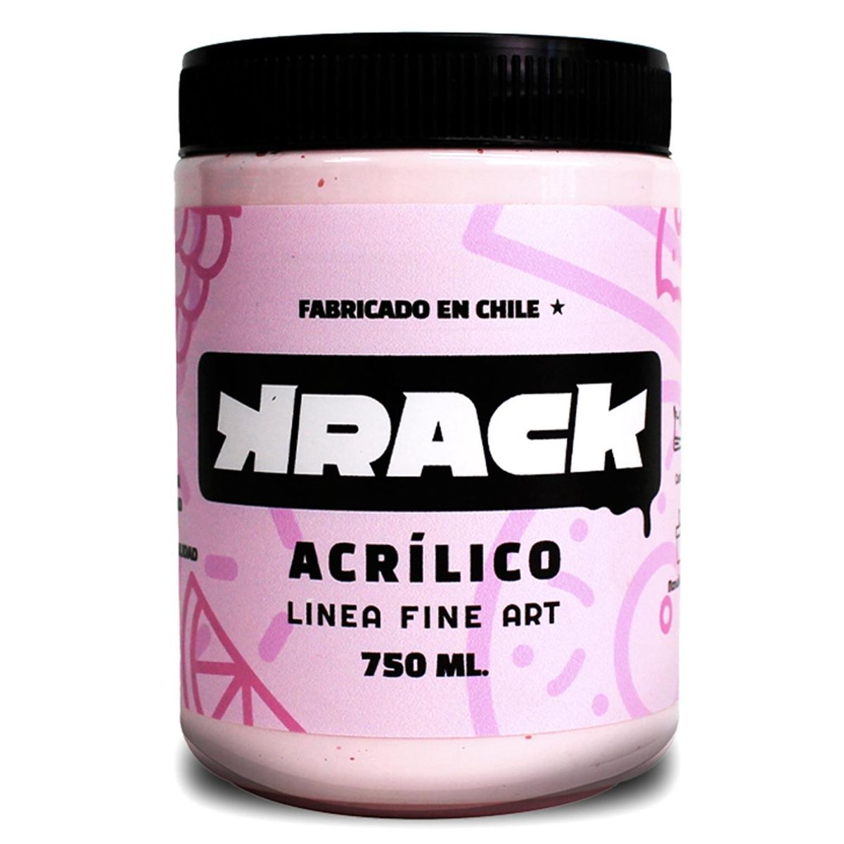 KRACK - Pintura Acrílica Pastel x Daniel´s Rosado Helado Nesquick 0.75 l