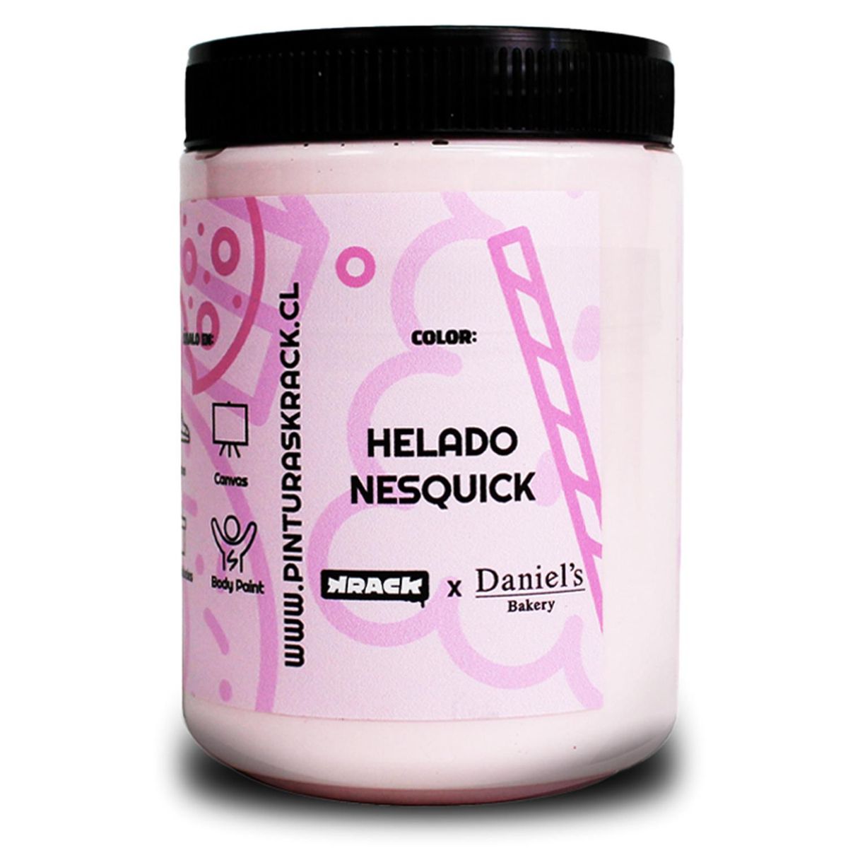 KRACK - Pintura Acrílica Pastel x Daniel´s Rosado Helado Nesquick 0.75 l
