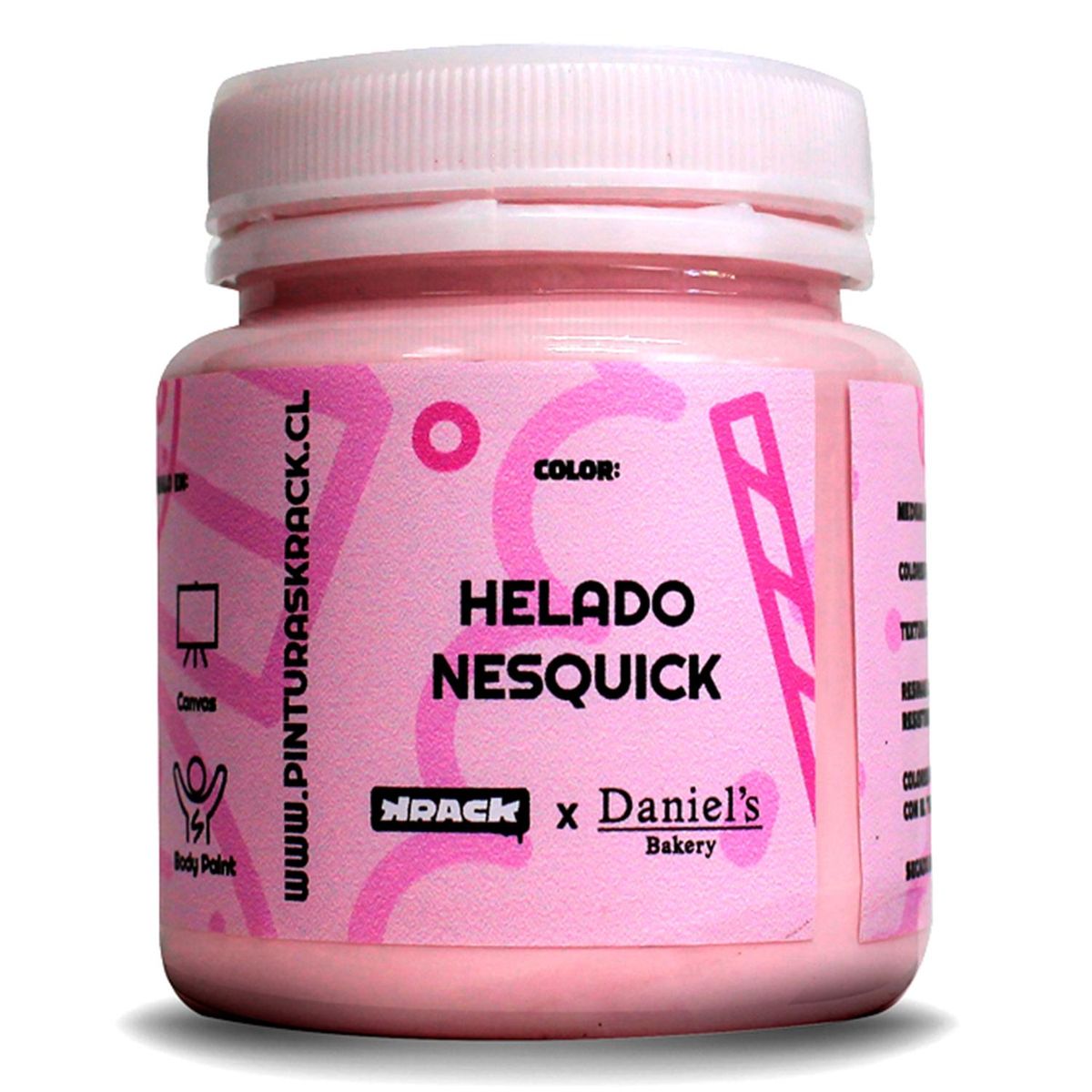 KRACK - Pintura Acrílica Pastel x Daniel´s Rosado Helado Nesquick 0.25 l