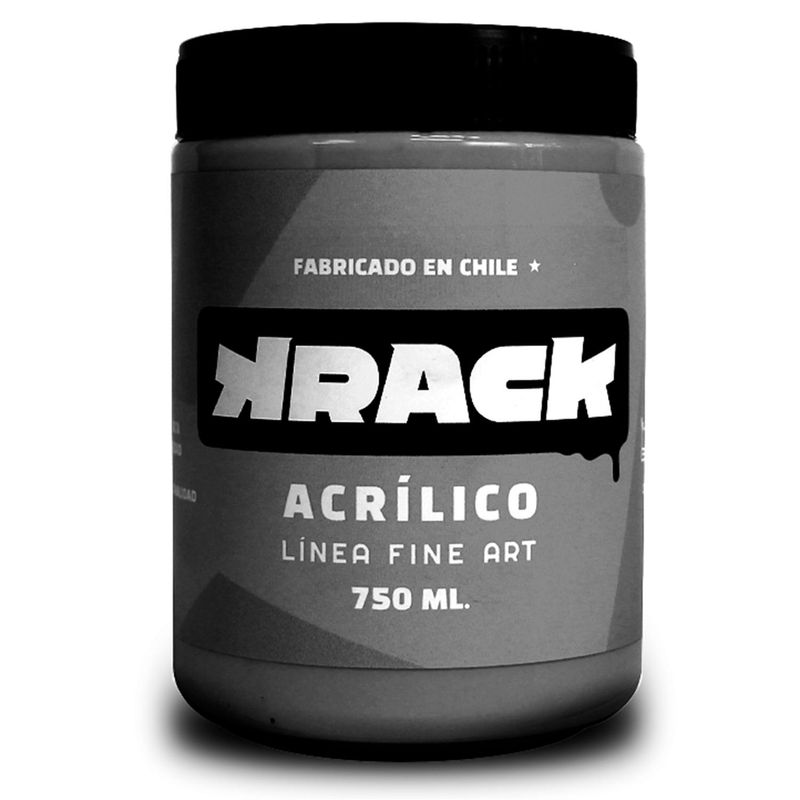 KRACK - Pintura Acrílica Gris Oscuro 750 ml