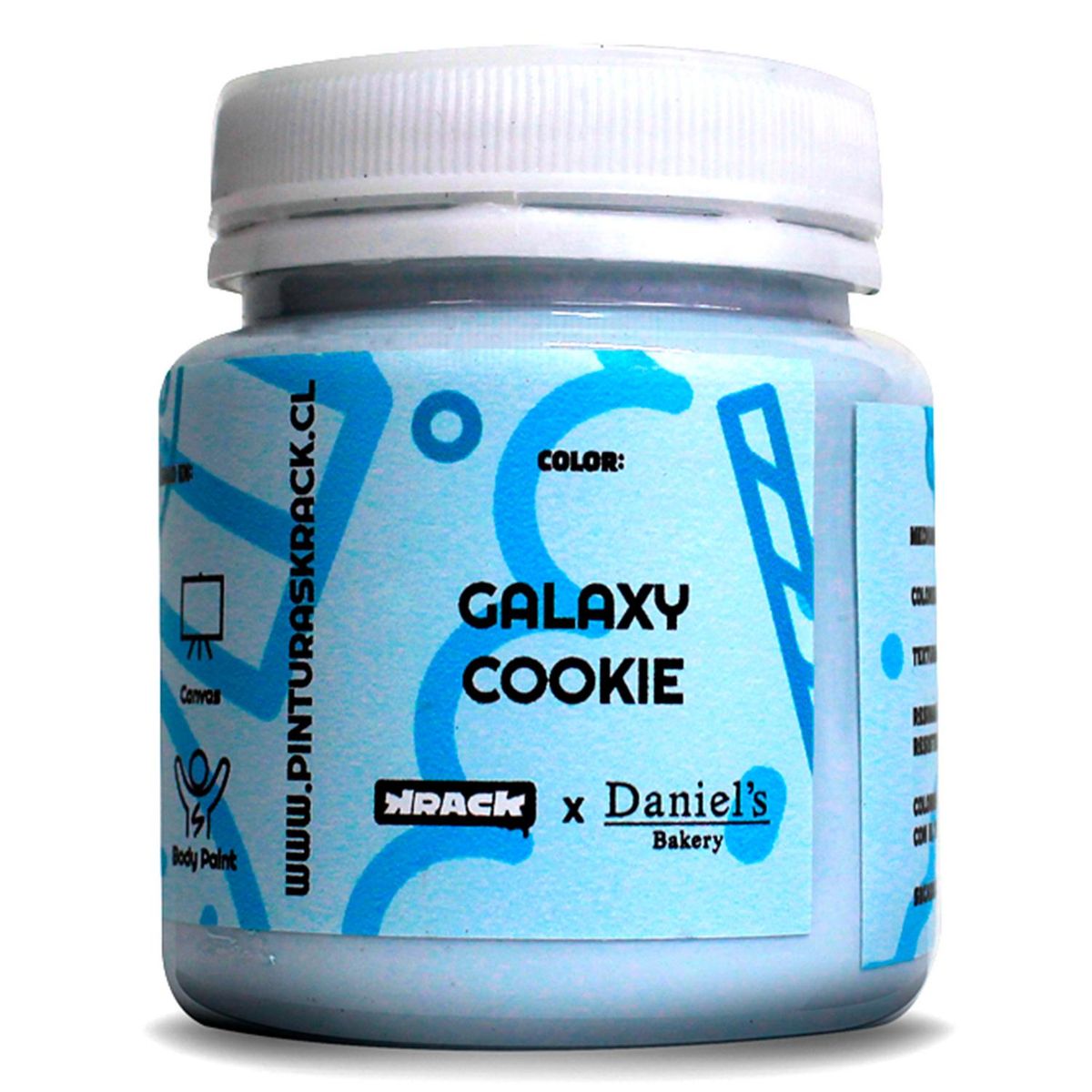 KRACK - Pintura Acrílica Pastel x Daniel´s Celeste Galaxy Cookie 250 ml