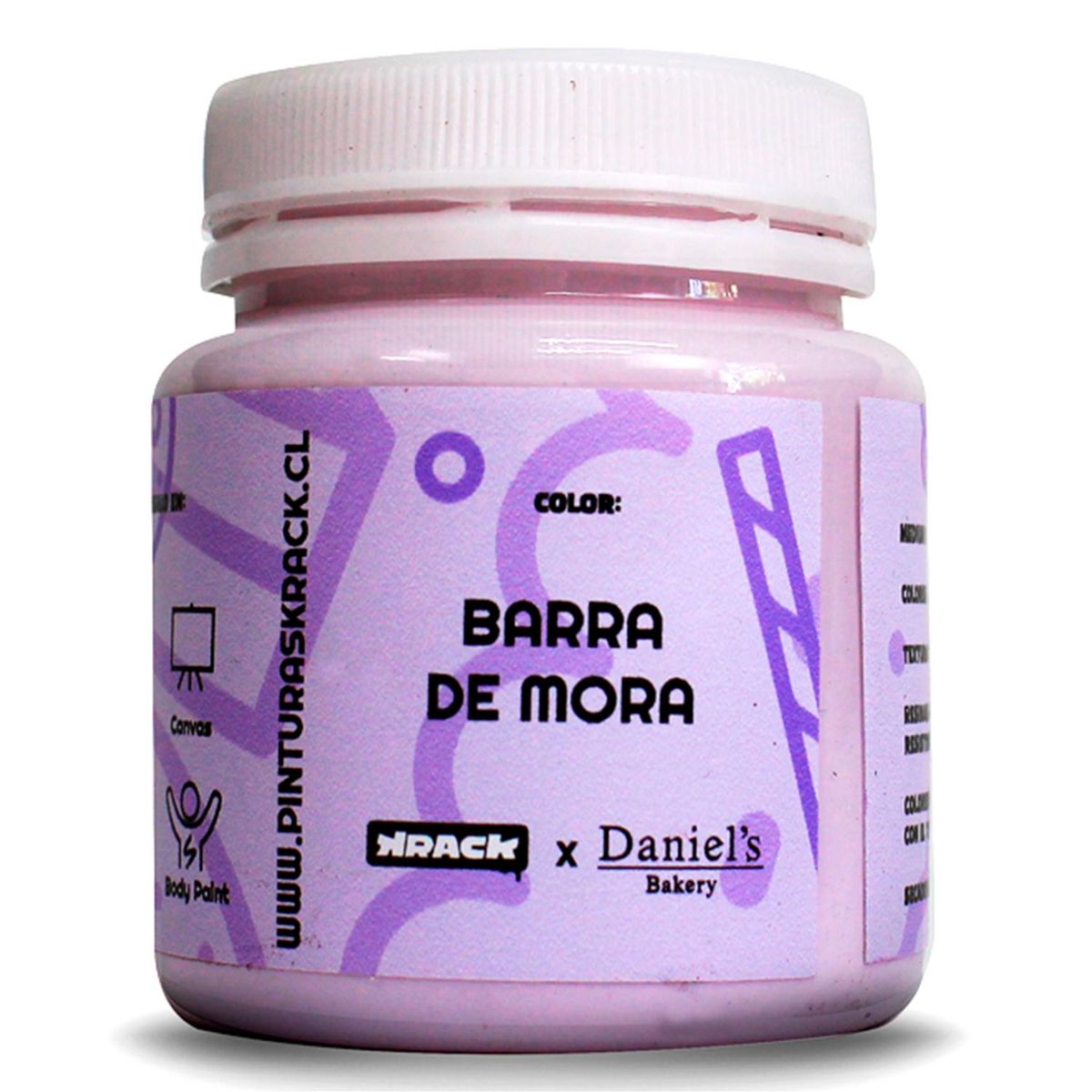KRACK - Pintura Acrílica Pastel x Daniel´s Morado Barra Mora 250 ml