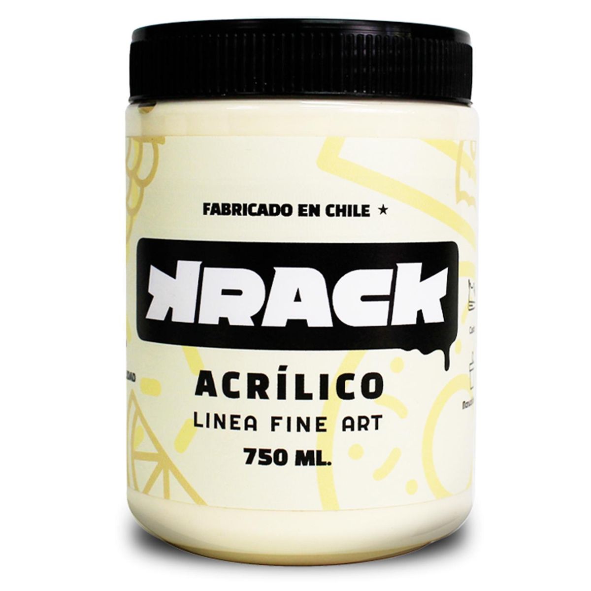 KRACK - Pintura Acrílica Pastel x Daniel´s Amarillo Limonada 0.75 l