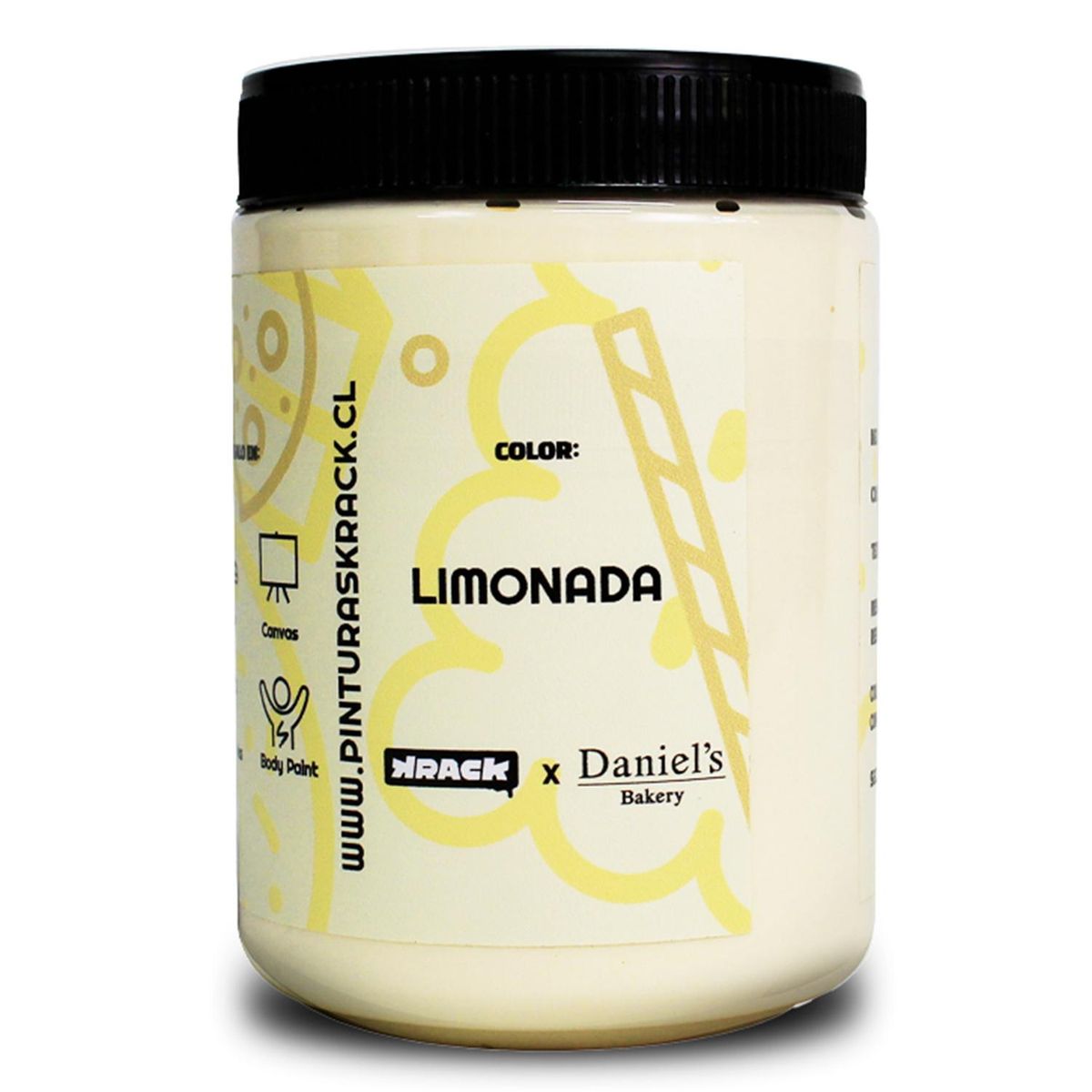 KRACK - Pintura Acrílica Pastel x Daniel´s Amarillo Limonada 0.75 l