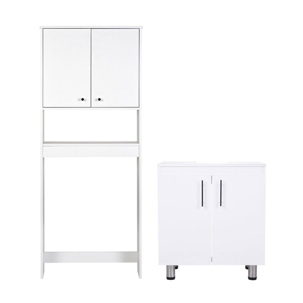 CIC - Combo Estante 2 Puertas/Vanitorio Blanco 64x160x21 cm