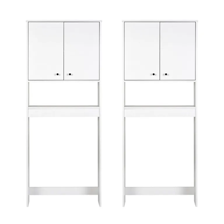 Combo 2 estante baño 2 puertas blanco