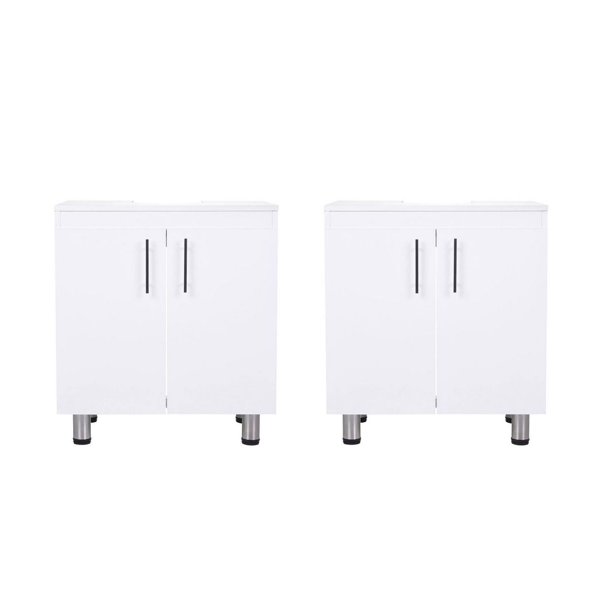 CIC - Combo 2 Vanitorios Patas Blanco 60x67x41.5 cm