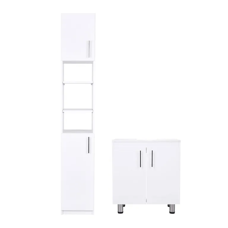 Combo Estante Vanitorio Blanco 30x180x30 cm