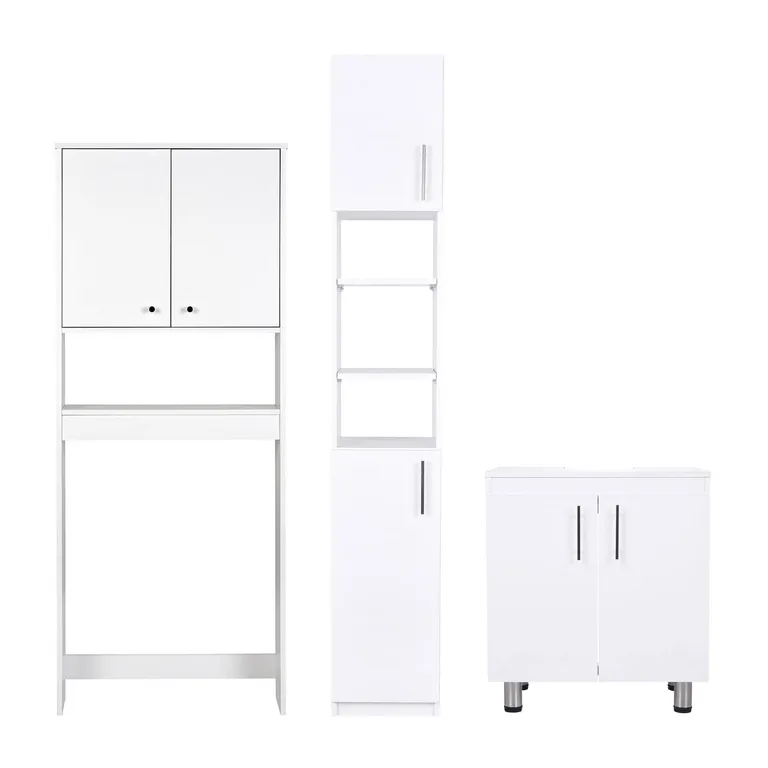 Combo Estante Vanitorio Blanco 30x180x30 cm