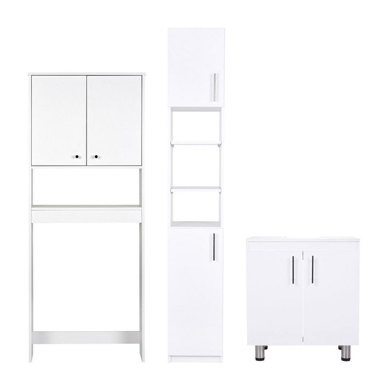 CIC - Combo Estante Vanitorio  Blanco 30x180x30 cm