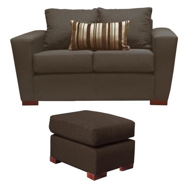 Sof Amber 2 cuerpos + pouf brown