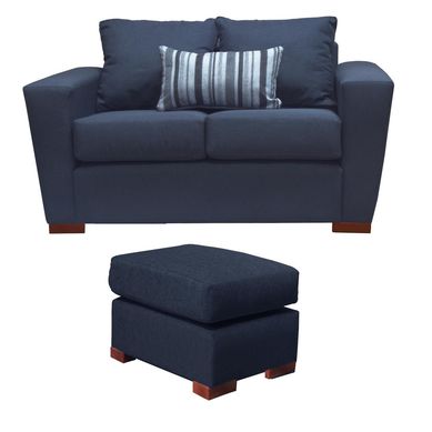 Sof Amber 2 cuerpos + pouf marengo