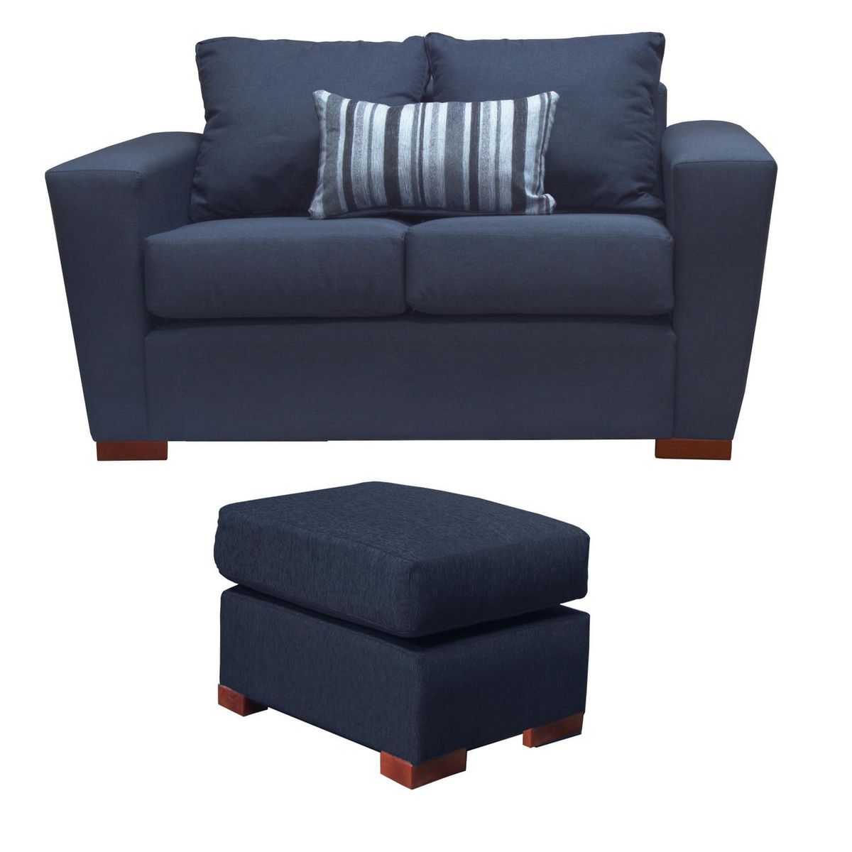 DKORA - Sofá Amber 2 cuerpos + pouf