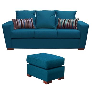Sof Amber 3 cuerpos + pouf calipso
