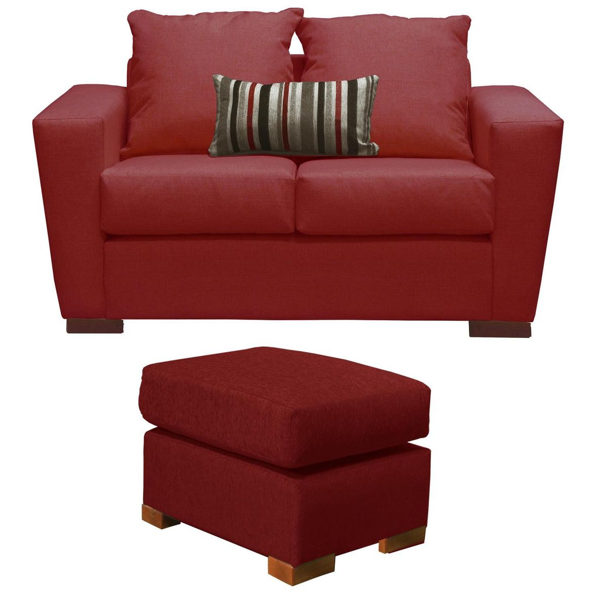 DKORA - Sofá Amber 2 cuerpos + pouf