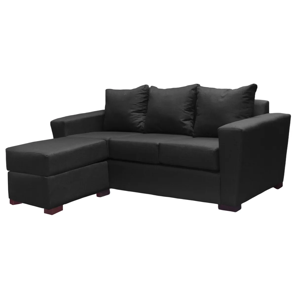 DKORA - Sofá Amber 3 cuerpos + pouf