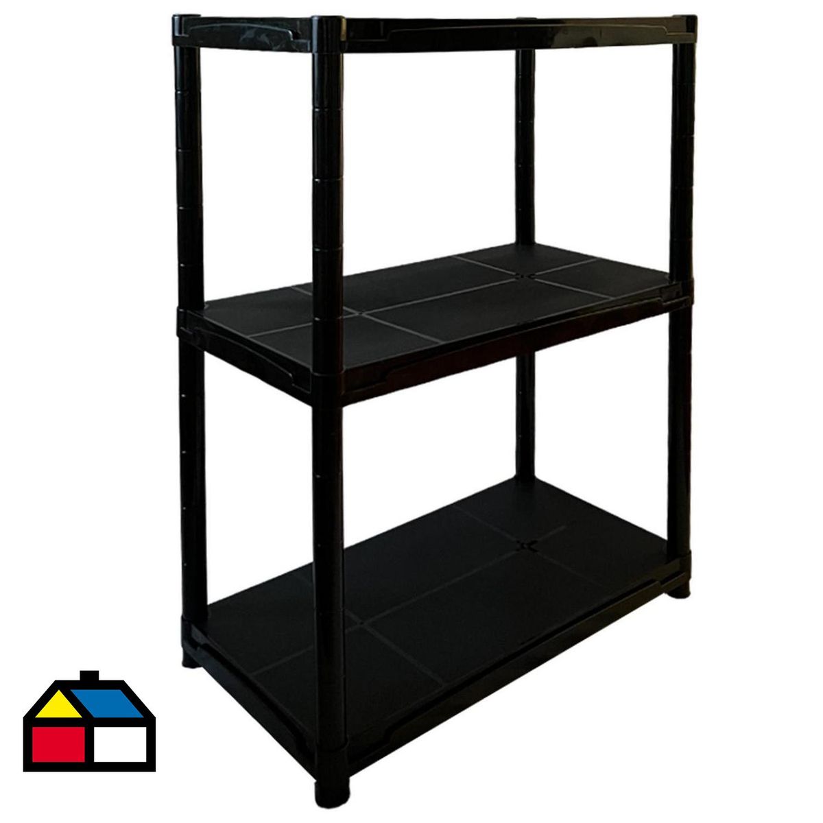 JENNY HOME - Estante Plástico 3 Nivel(es) 74x130x39 cm Negro