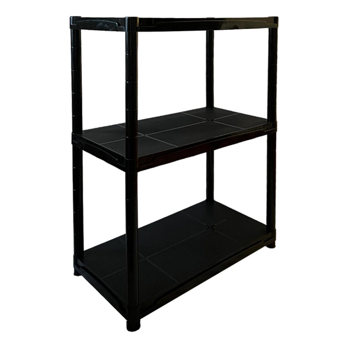 JENNY HOME - Estante Plástico 3 Nivel(es) 74x130x39 cm Negro