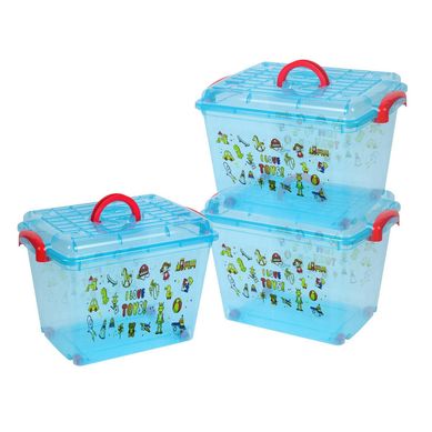 Pack 3 cajas plsticas 35 l con diseo