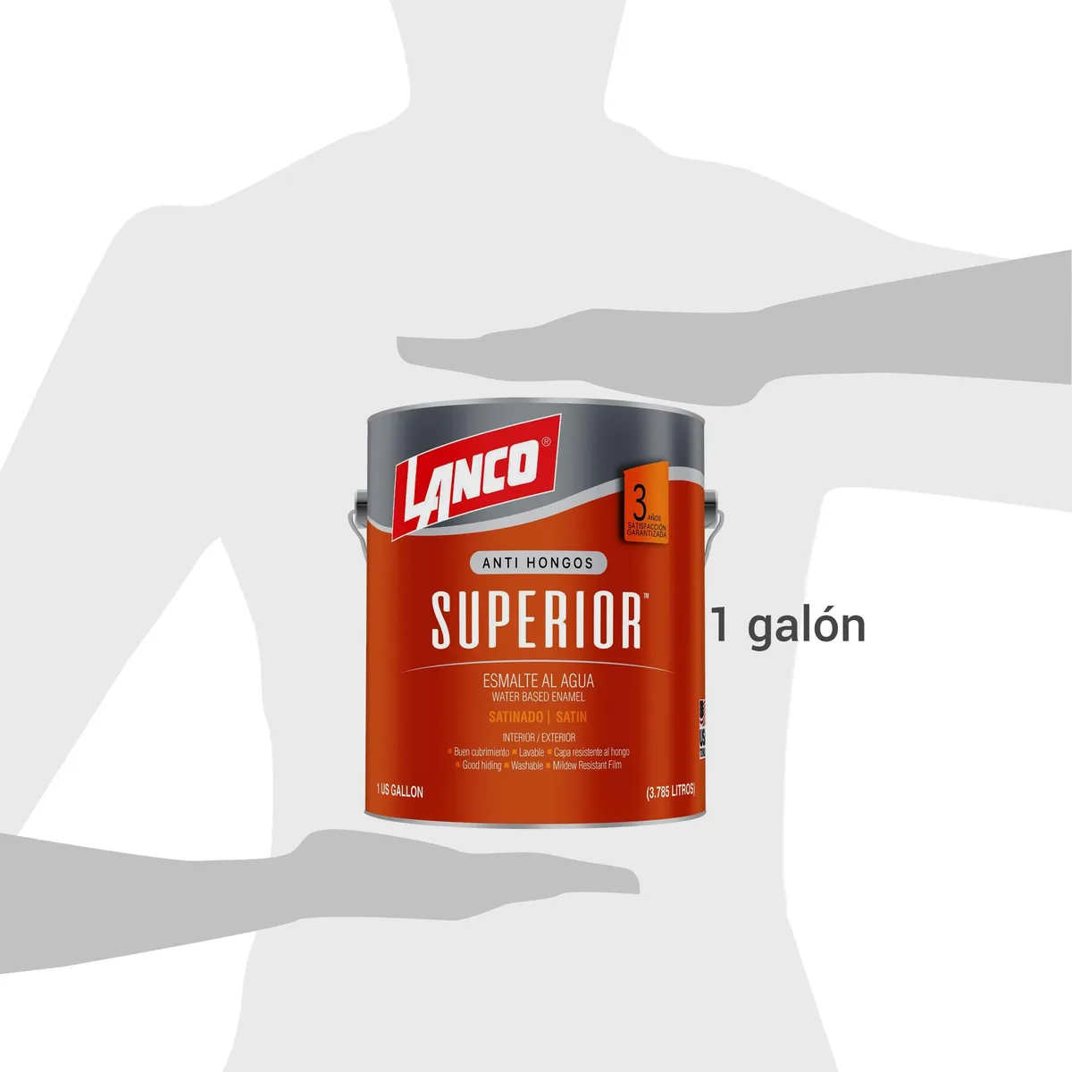 LANCO - Esmalte al Agua Satinado 1 galón(es) Blanco 