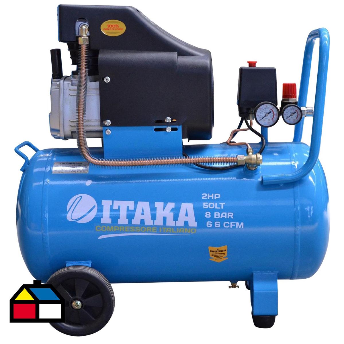 ITAKA - Compresor de Aire 1500 W 50 Litros IT-2050B