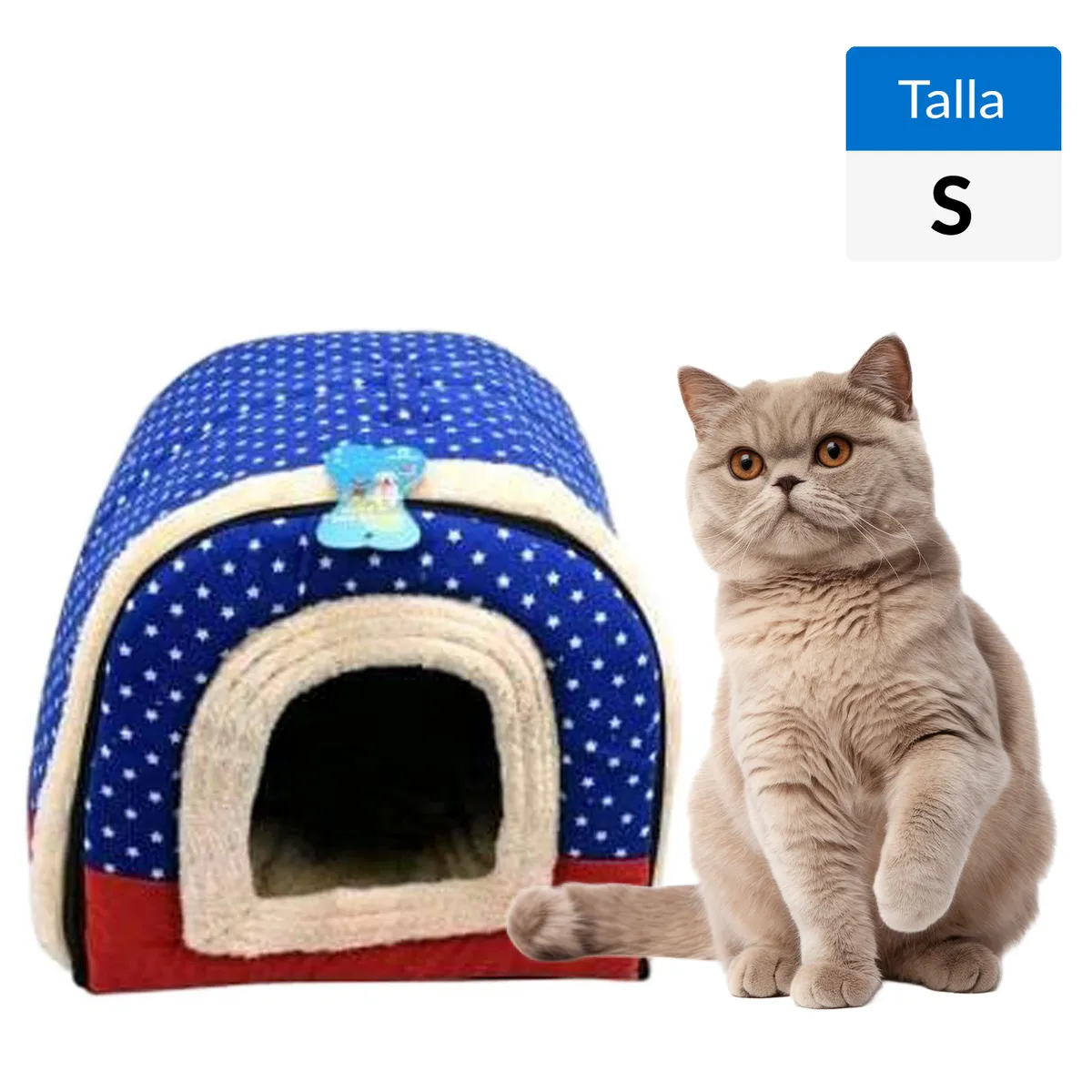 JENNY HOME - Cama Nido Acolchada para Gato 38x32x38 cm Multicolor