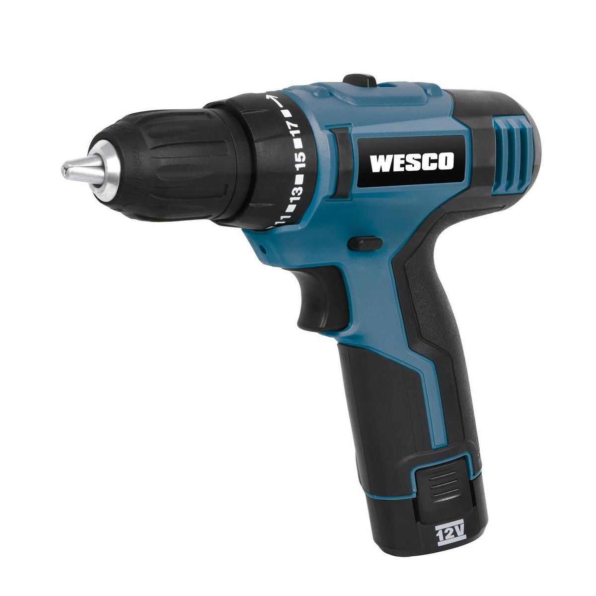 WESCO - Atornillador inalámbrico 10 mm 12V + 2 baterías + cargador
