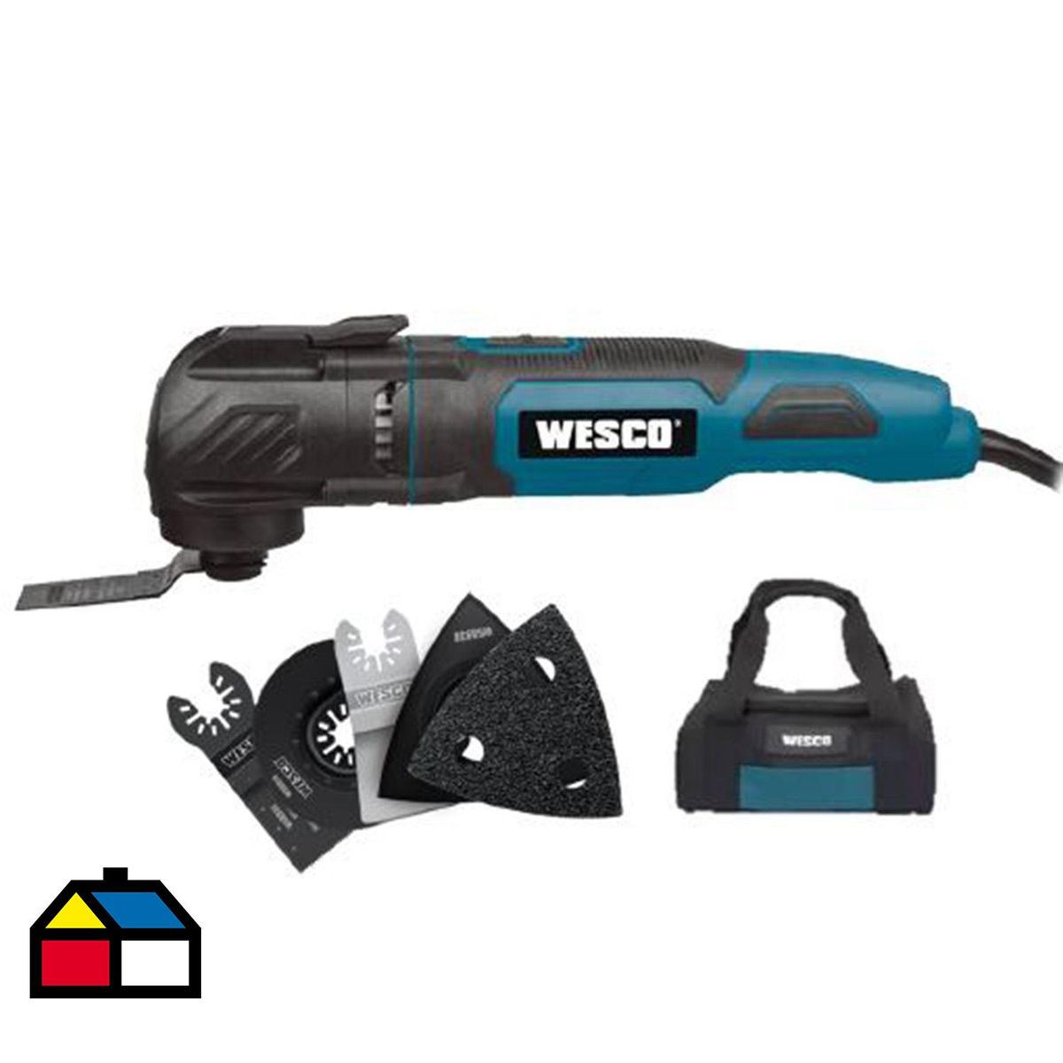 WESCO - Herramienta multiproposito eléctrica 3000W + 10 lijas