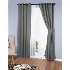 DORAL - Cortina Emilia Tela 140x220 cm Gris