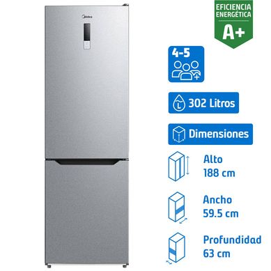 Refrigerador Bottom Freezer No Frost 302 Litros Silver MDRB424FGE50