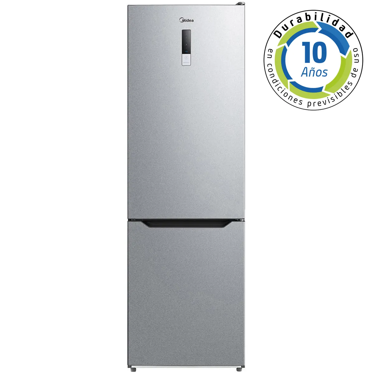 MIDEA - Refrigerador Bottom Freezer No Frost 310 Litros Inox MDRB424FGE50