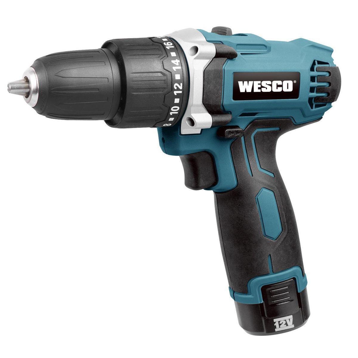 WESCO - Taladro Inalámbrico Percutor 10 mm/1 Batería