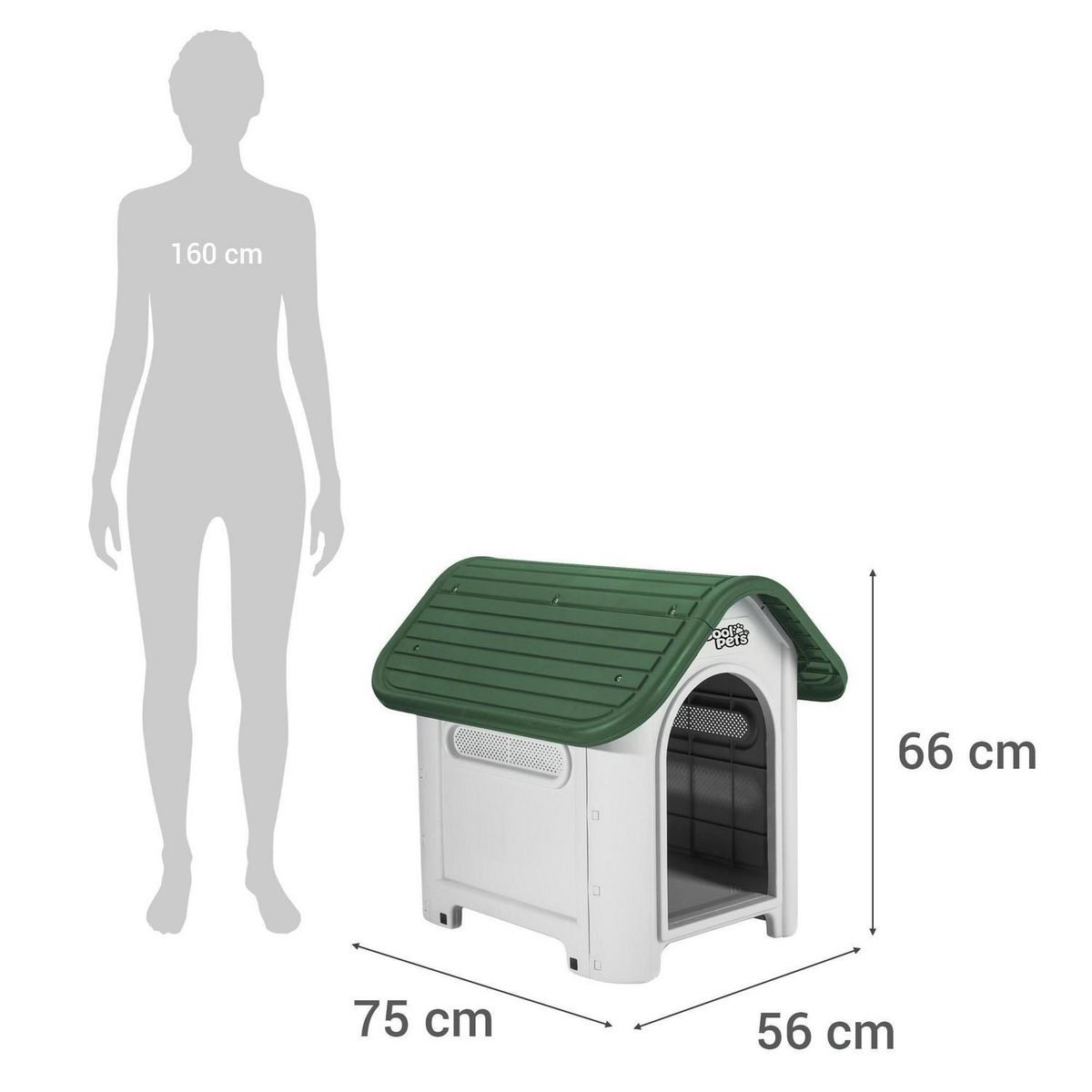 COOL PETS - Casa para Perro 66x59x75 cm Verde