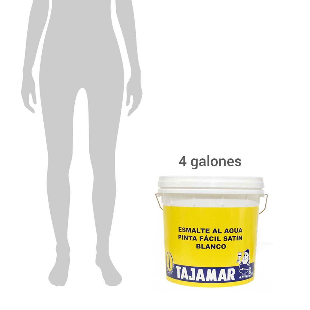 TAJAMAR - Esmalte al Agua Tineta 4 galón(es) Satinado Blanco