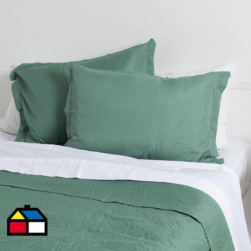 MASHINI - Cubrecama Quilt King Cordoba Verde
