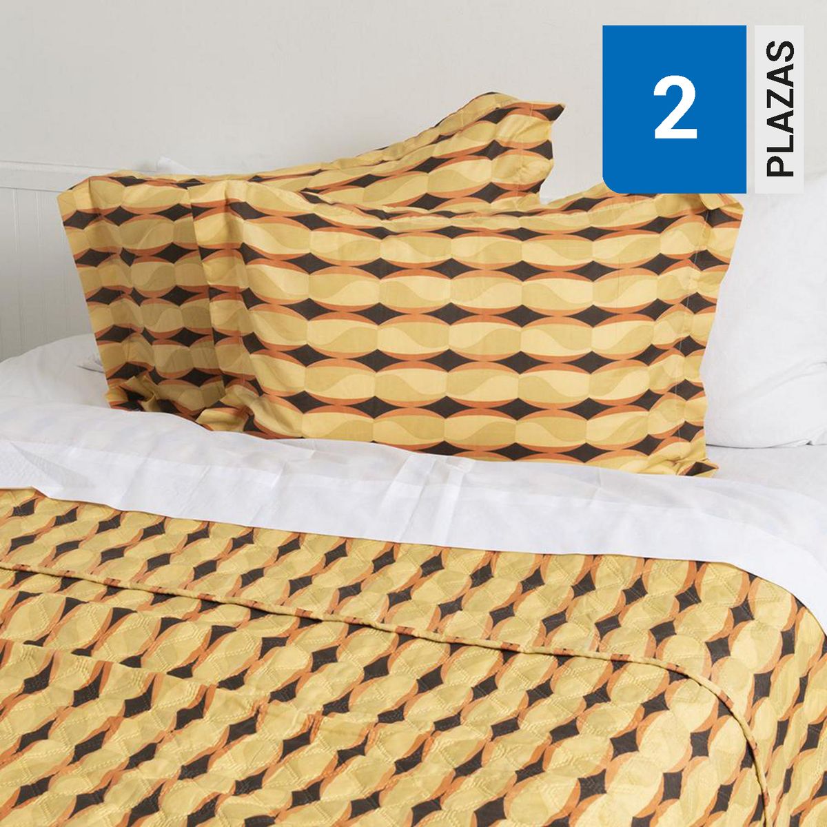MASHINI - Cubrecama Quilt 2 plazas Cordoba Multicolor 