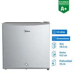 MIDEA - Frigobar  43 Litros Silver MDRD86FGE50