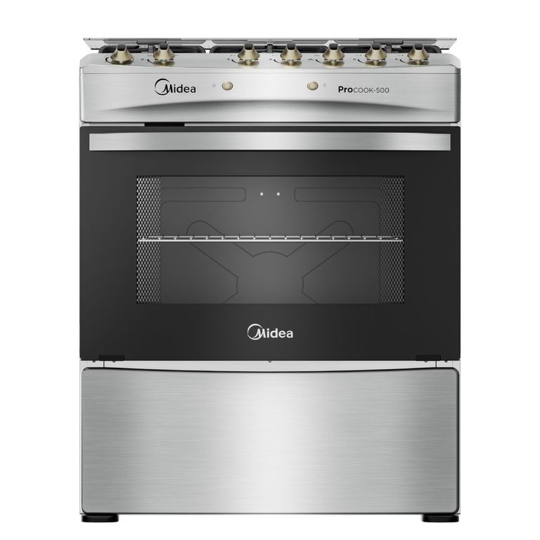 MIDEA Cocina a Gas 5 Platos Inox MCG-5QPI30NS